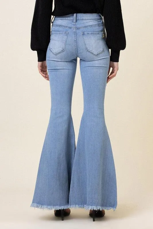 High Waisted Flare Leg Jeans