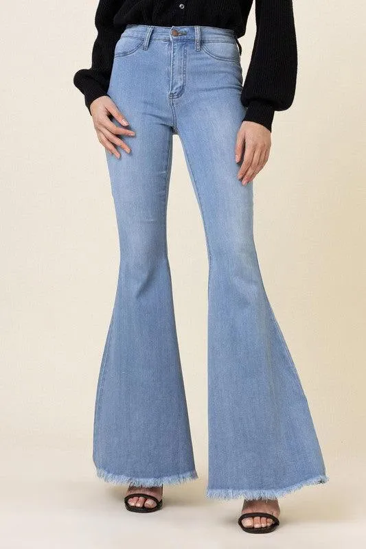 High Waisted Flare Leg Jeans