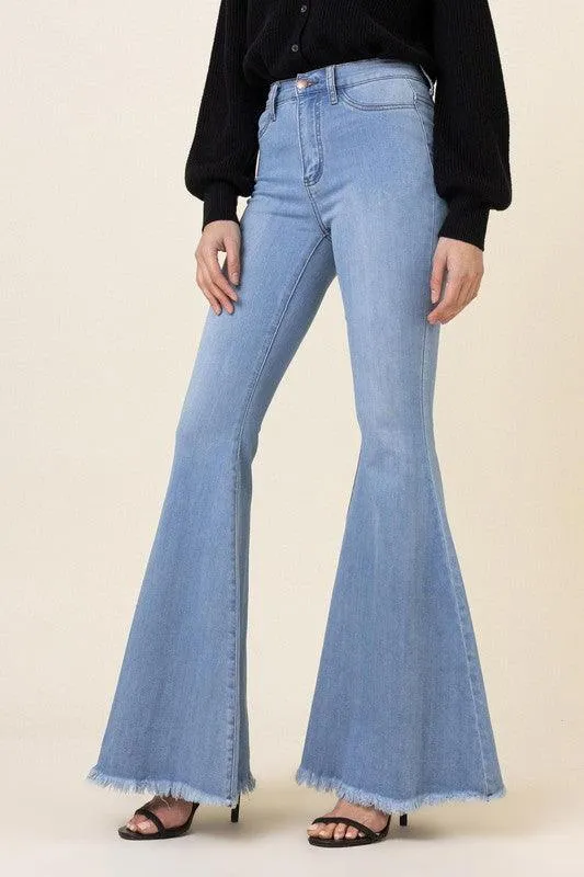 High Waisted Flare Leg Jeans