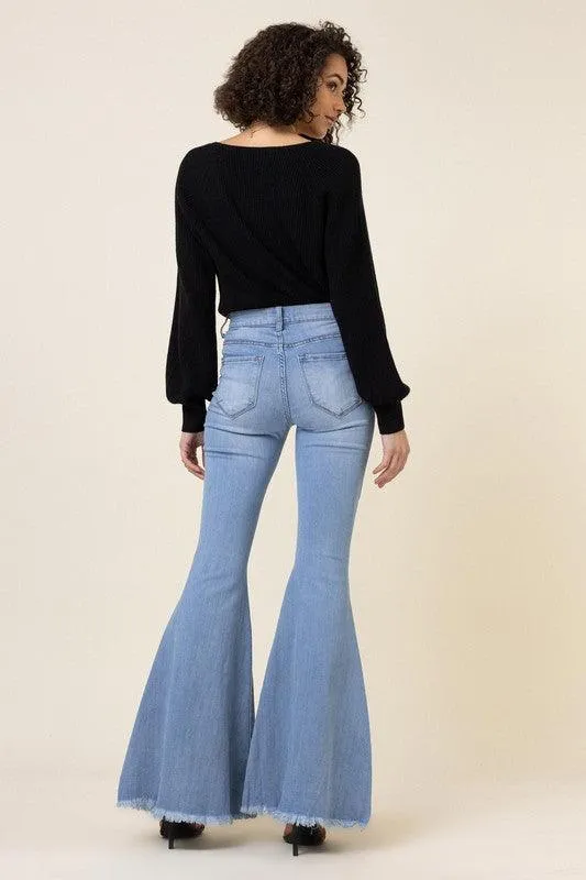 High Waisted Flare Leg Jeans