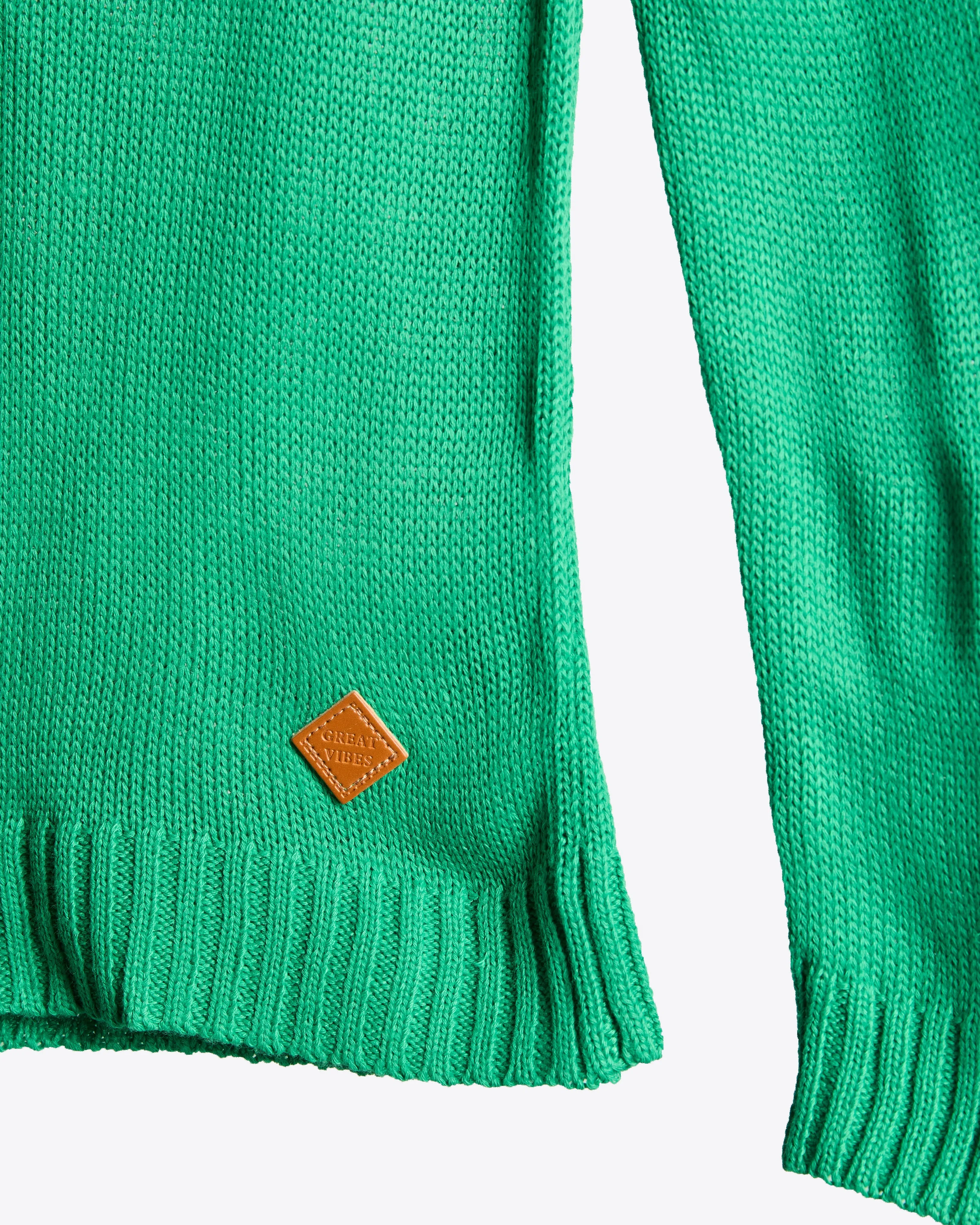 Infant Boys Green Knitted Sweater