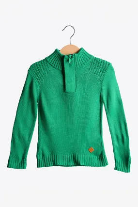 Infant Boys Green Knitted Sweater