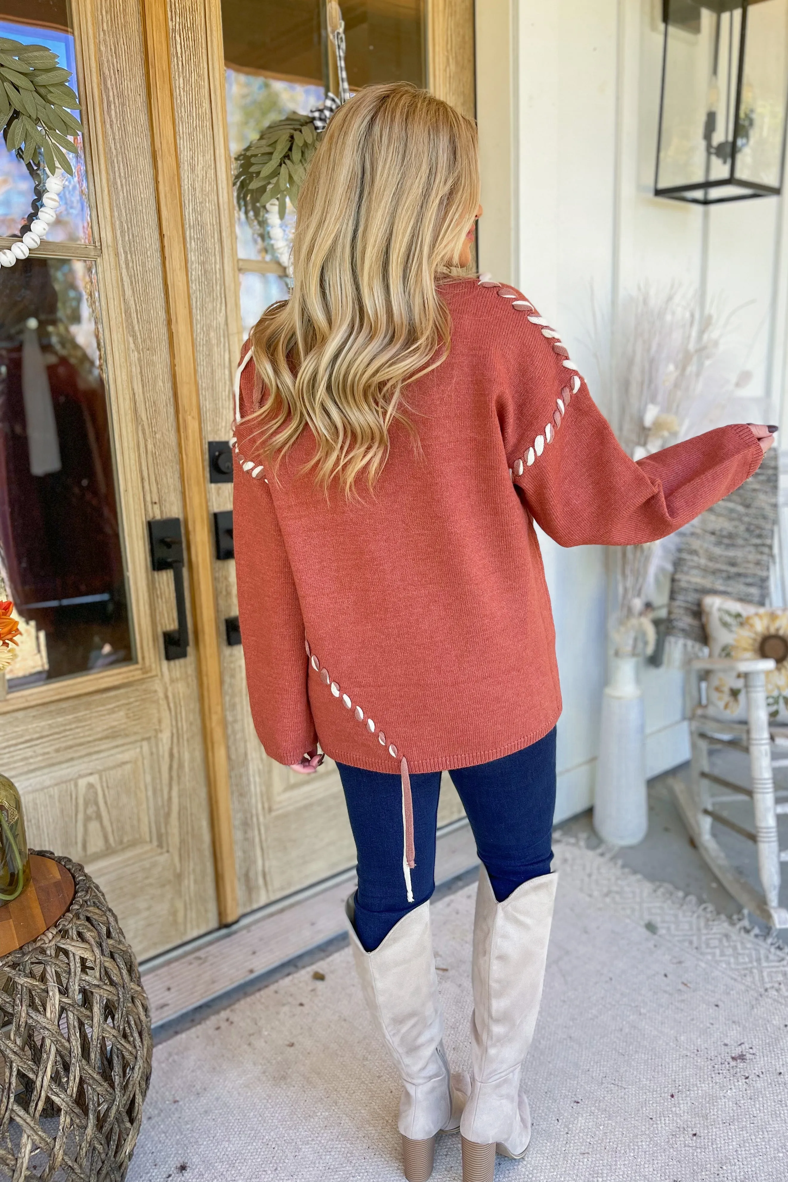 Jenna Long Sleeve Mock Neck Sweater