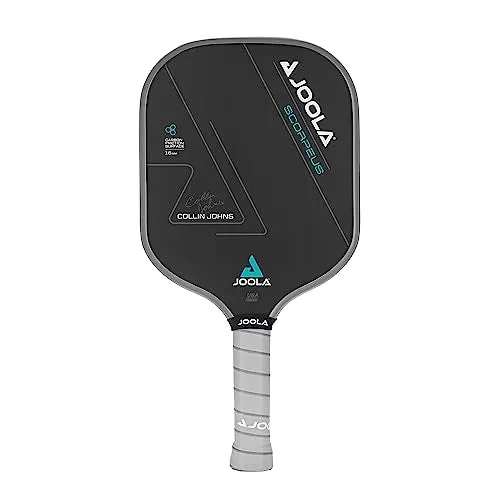 JOOLA Collin Johns Scorpeus Pickleball Paddle w/Charged Surface Technology for Increased Power & Feel - Fully Encased Carbon Fiber Pickleball Paddle w/Larger Sweet Spot - USAPA Approved. 16mm Core