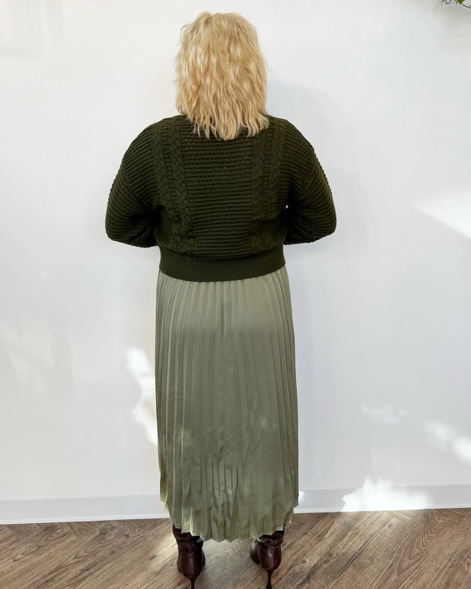 Kay Sweater Pleated Dress