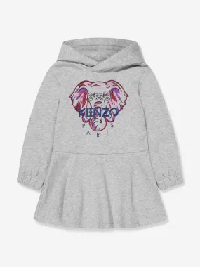 KENZO Girls Elephant Hooded Sweater Dress