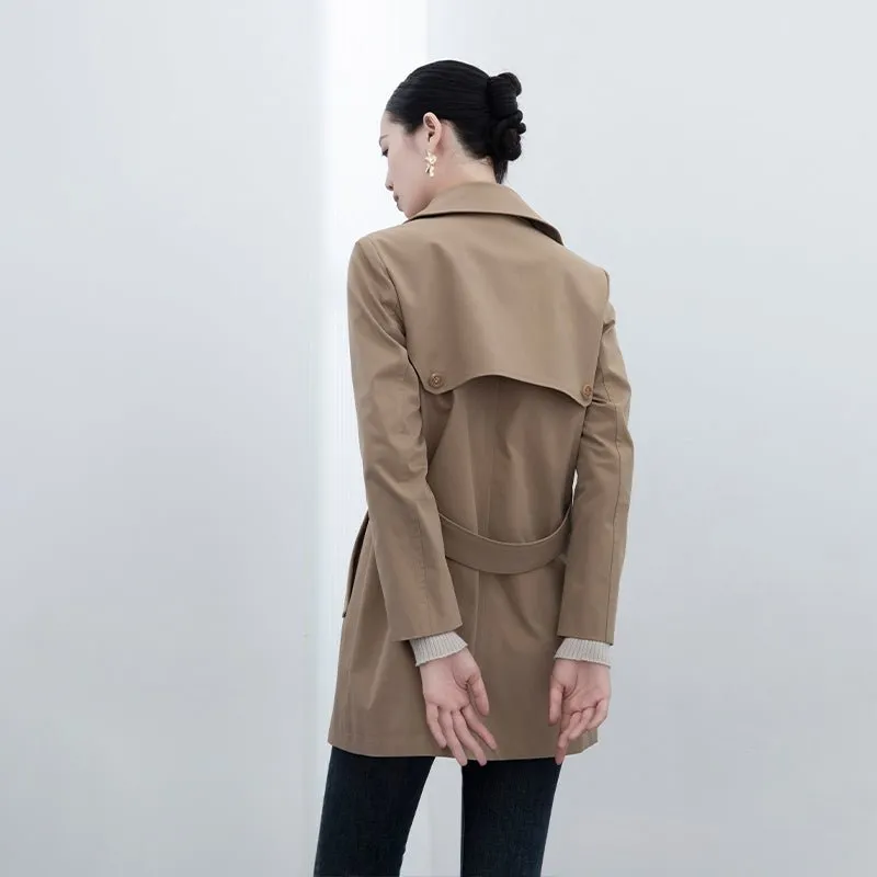 Khaki Classic Short Trench Coats