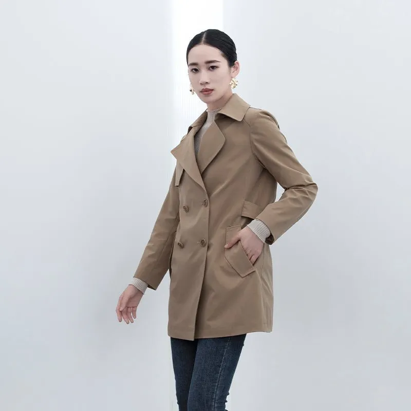 Khaki Classic Short Trench Coats