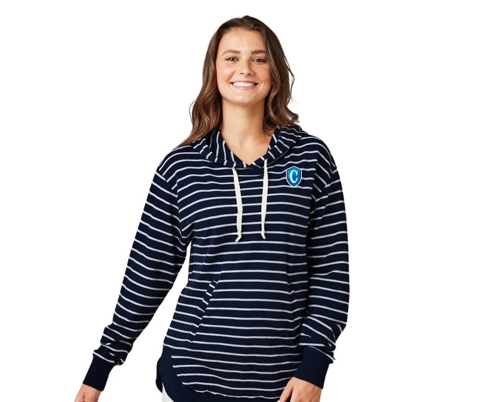 Ladies Lightweight Striped - Hoodie