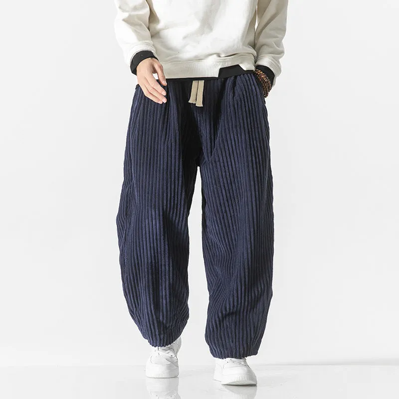 Loose Corduroy Harem Pants