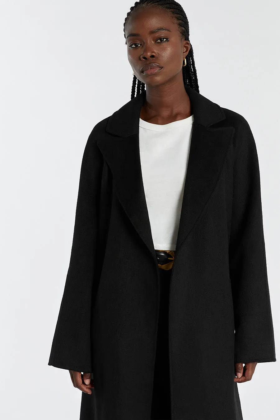 MATILDA BLACK WOOL FELT COAT