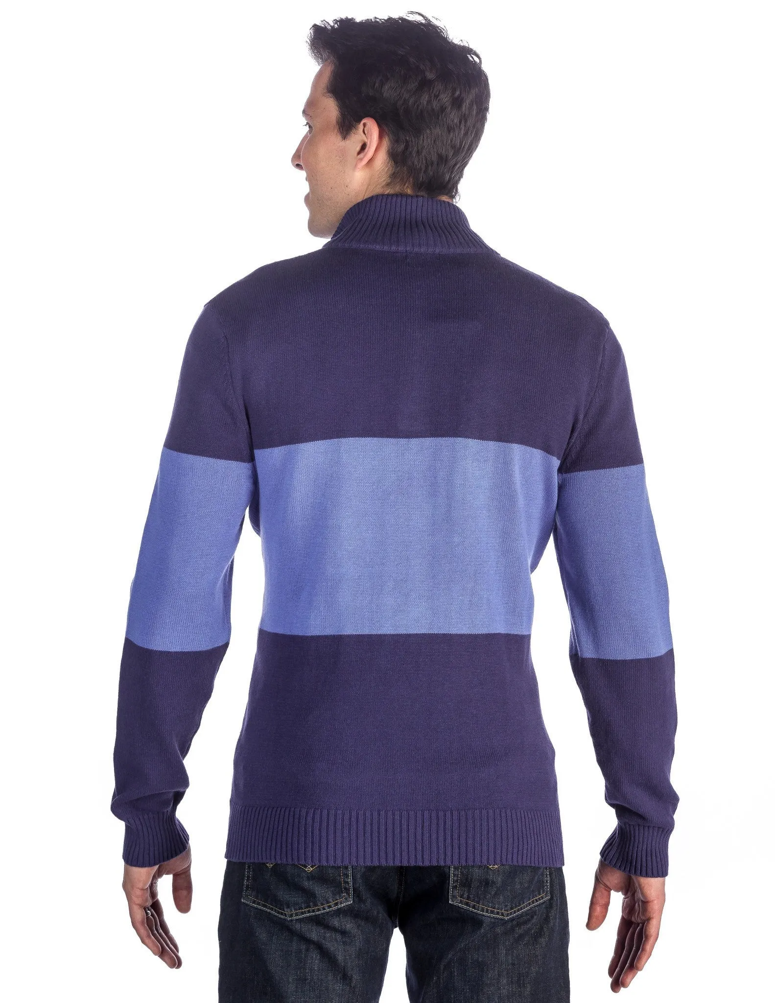 Men's 100% Cotton Half-Zip Pullover Sweater