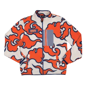 Naruto Orange Clouds Zip-Up Polar Fleece