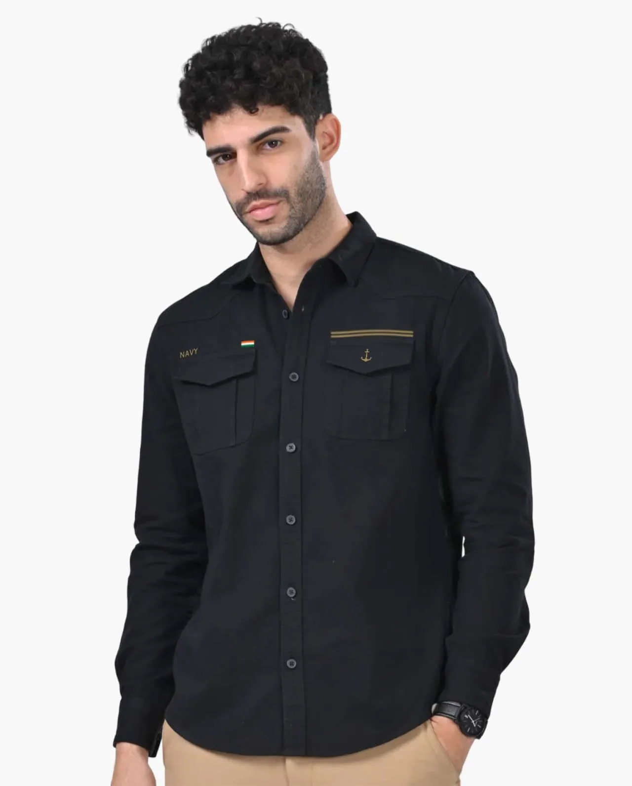 NAVY CARGO SHIRT