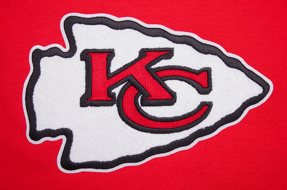 NFL KANSAS CITY CHIEFS RETRO CLASSIC WOMEN'S RIB CROPPED PO HOODIE (RED)