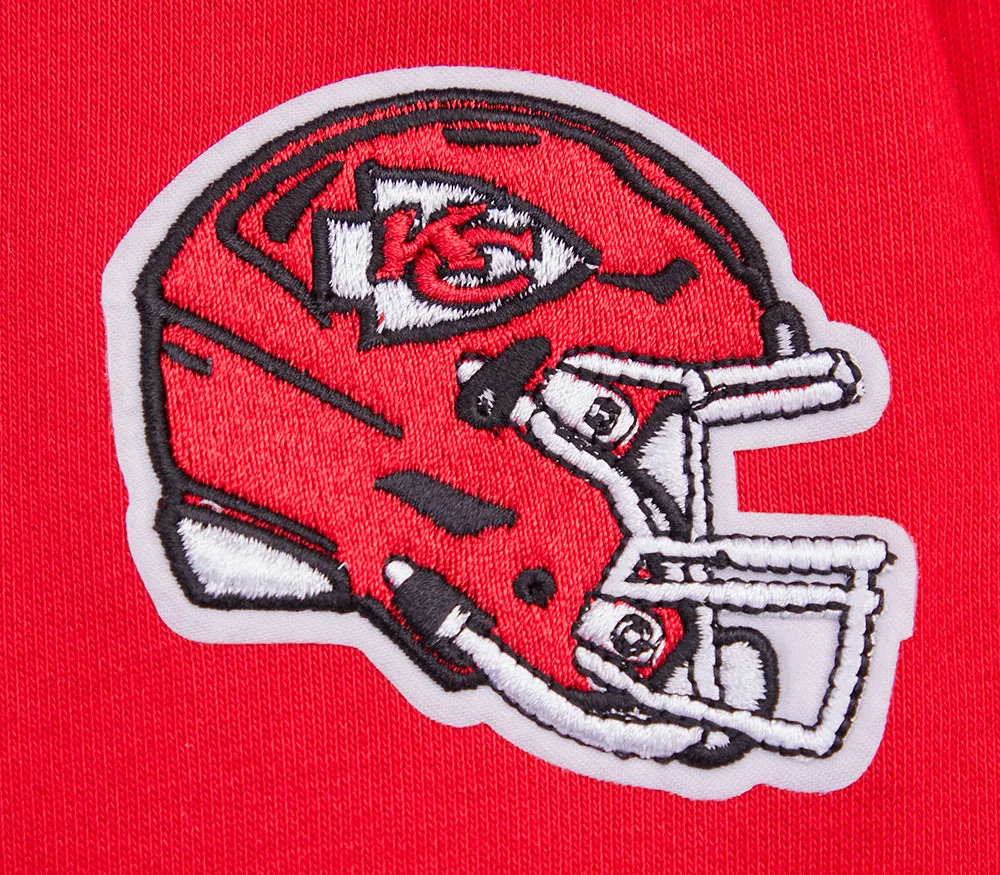 NFL KANSAS CITY CHIEFS RETRO CLASSIC WOMEN'S RIB CROPPED PO HOODIE (RED)