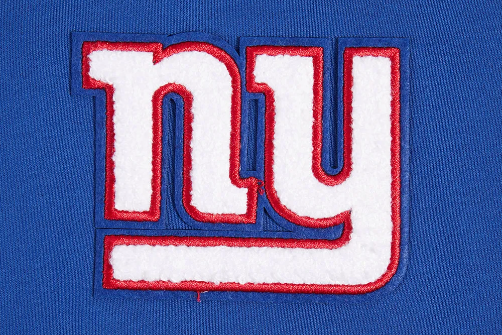 NFL NEW YORK GIANTS WOMEN'S CROPPED FLEECE HOODIE (DODGER BLUE)