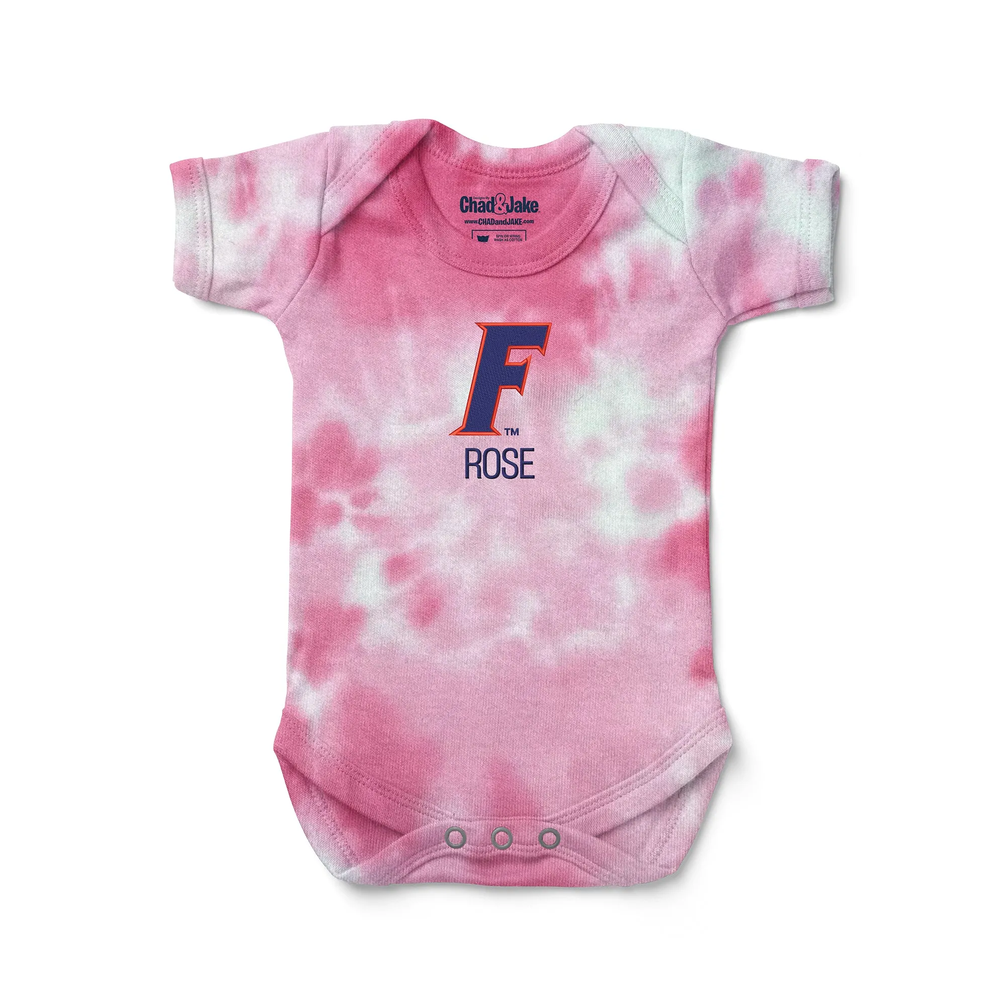 Personalized Florida Gators Slanted F Tie Dye Bodysuit