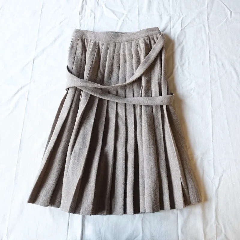 pleated strap kilt skirt