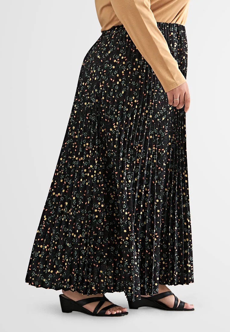 Pollyanna Printed Floral Pleated Skirt