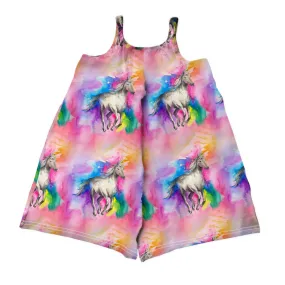 Rainbow Horses Girls Romper