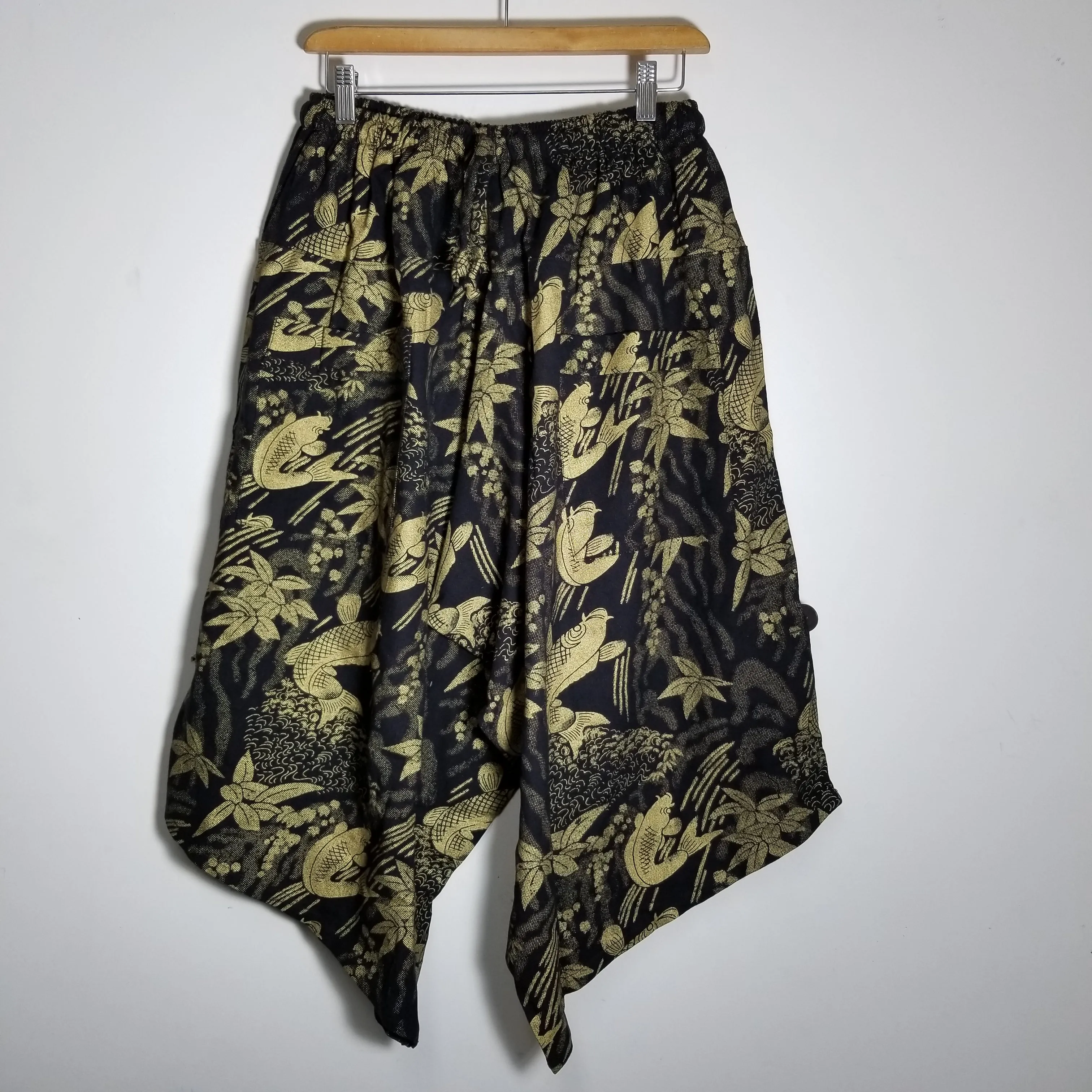 S-XL Golden Koi Elite Elastic Waist Drawstrings Samurai Pants