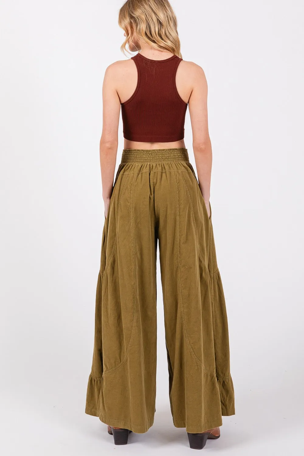 SAGE   FIG High Rise Corduroy Wide Leg Pants