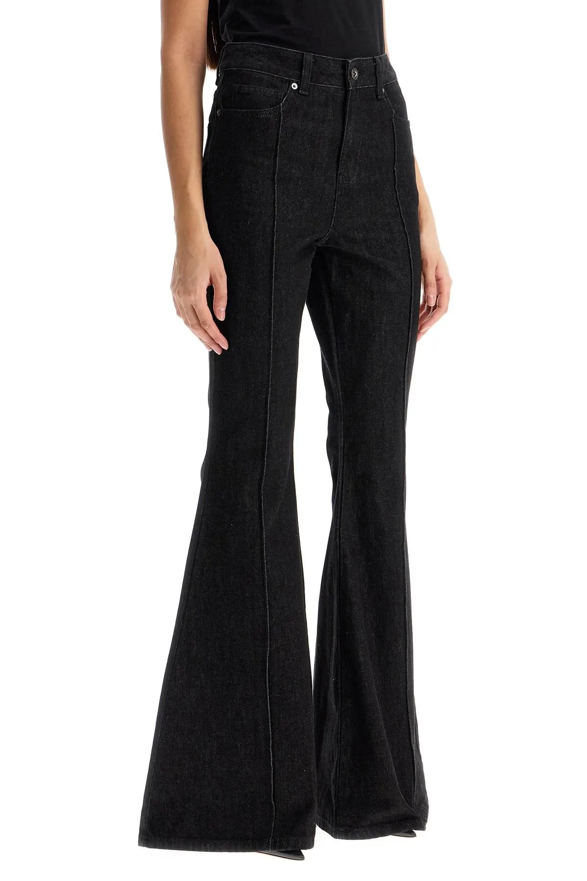 Self Portrait High-Waisted Flare Jeans For