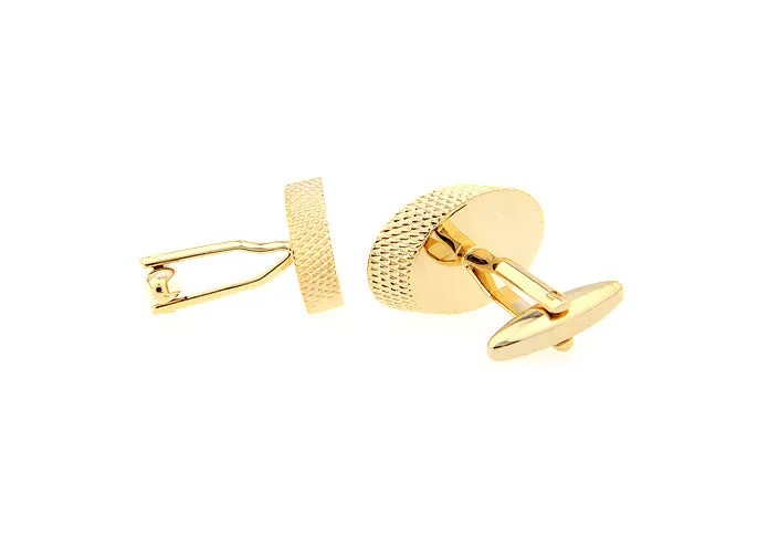 Sheridan Gold Oval Rhodium Plated Cufflinks