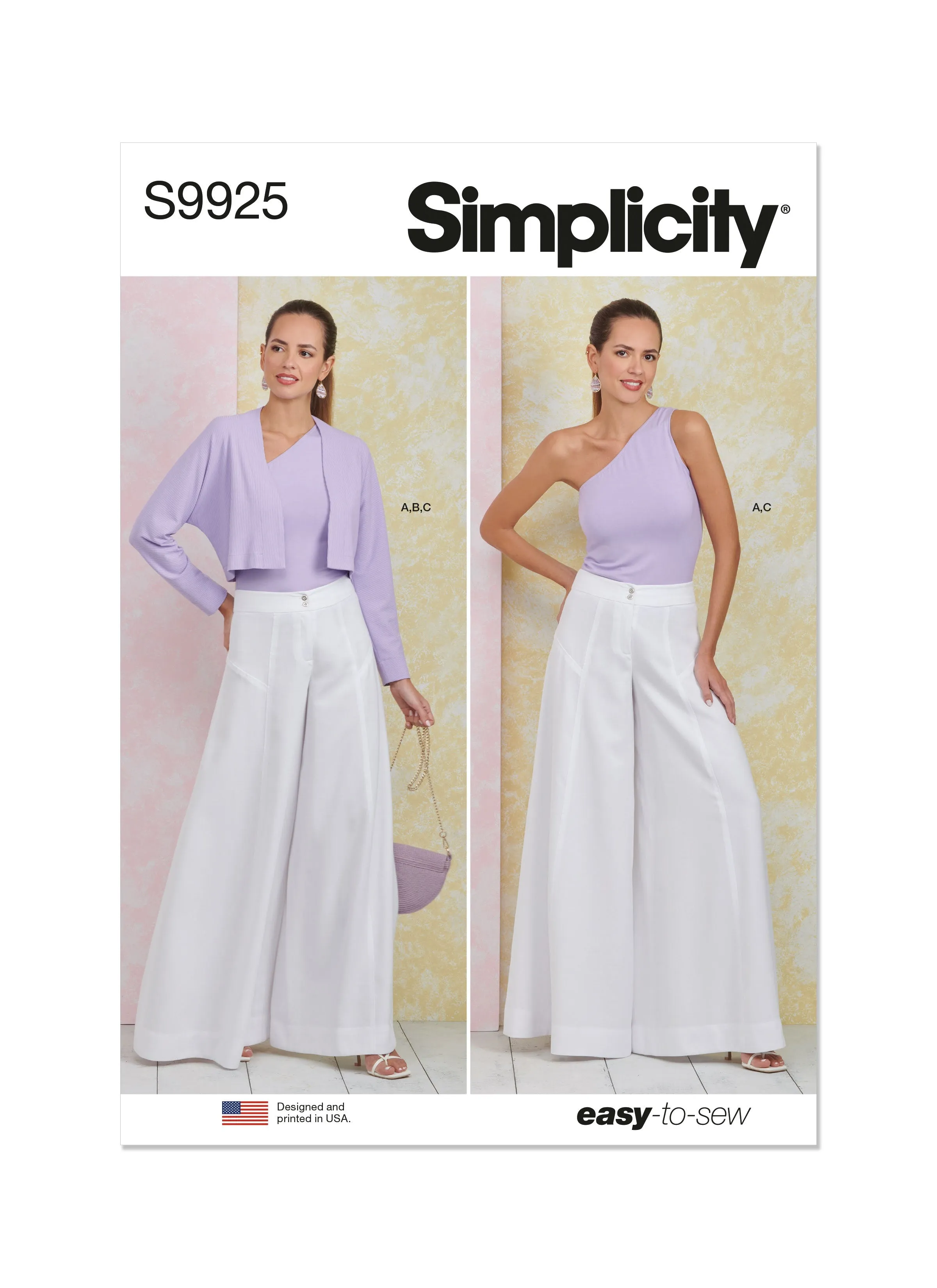 Simplicity Sewing Pattern 9925 Misses' Pants, Knit Shrug and Top