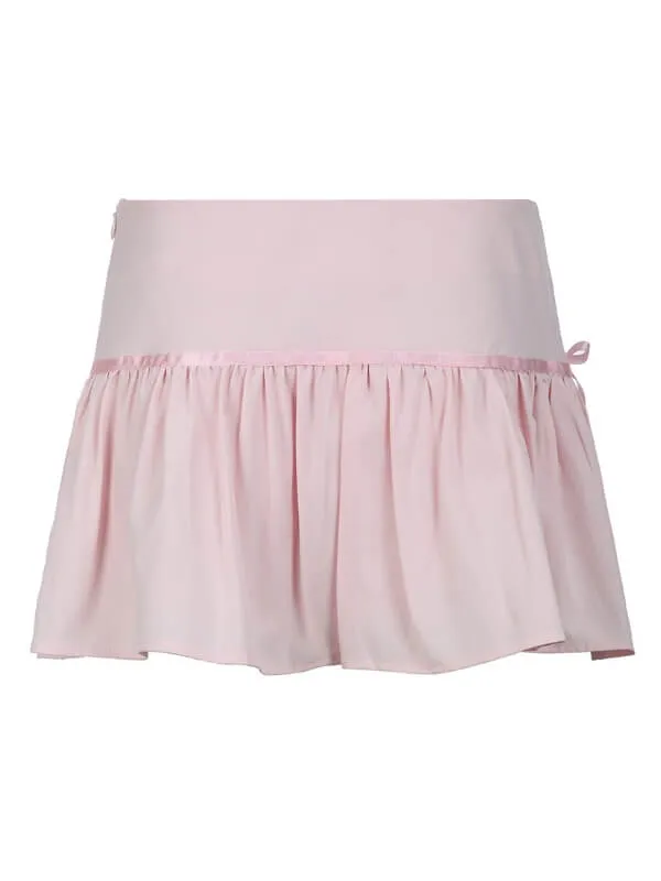 Spring pink mini skirt