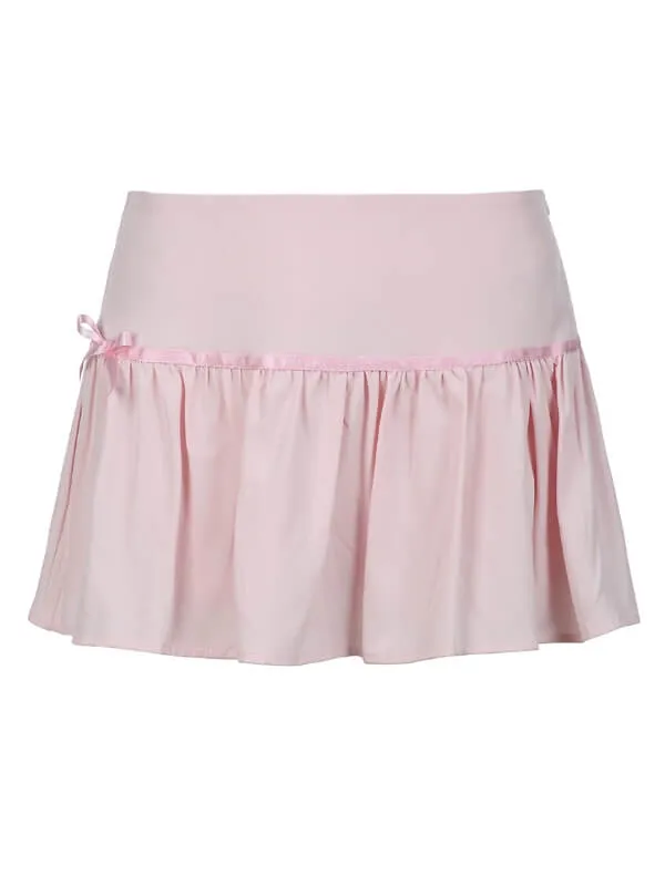 Spring pink mini skirt