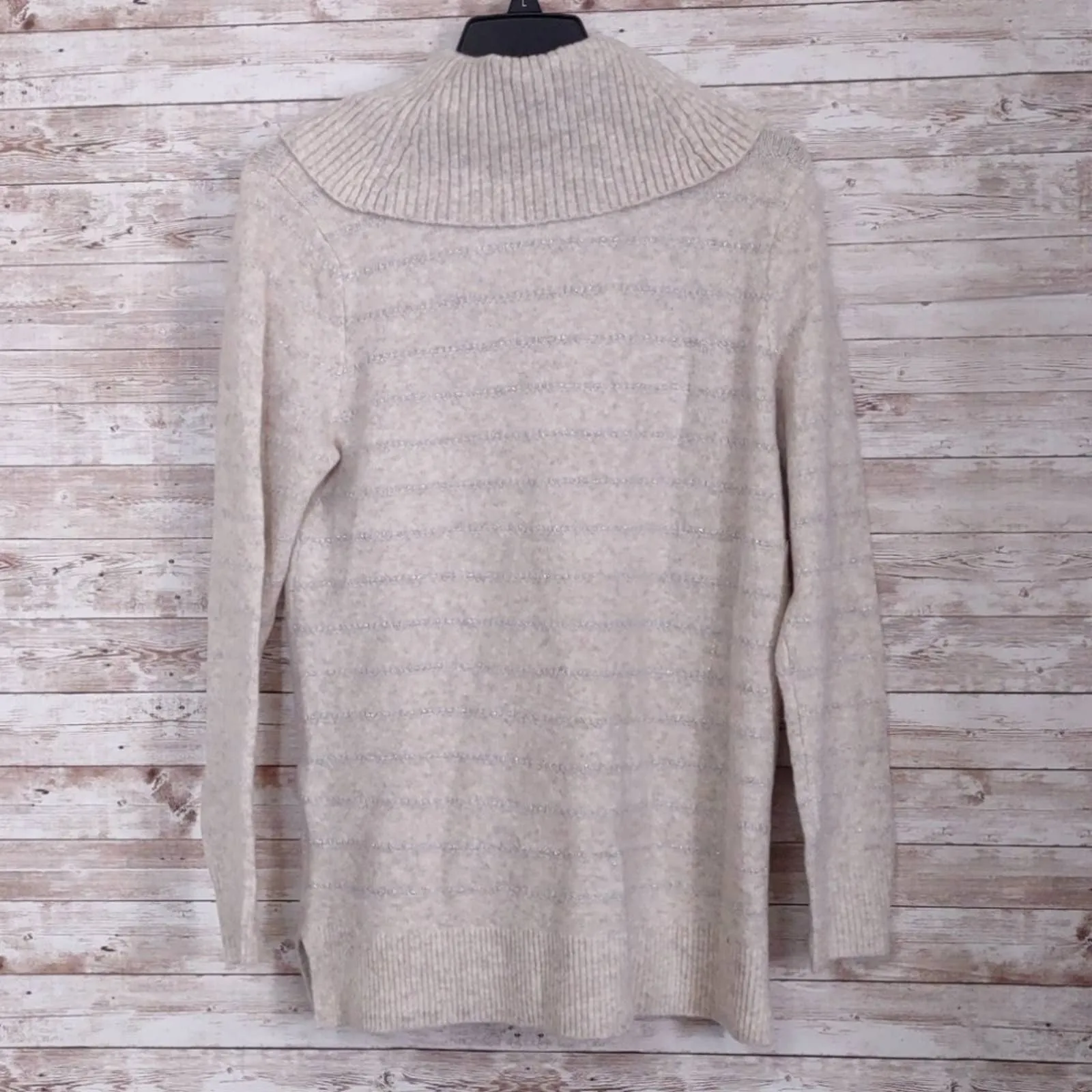 Style & Co Embellished Cowl Neck Sweater Medium