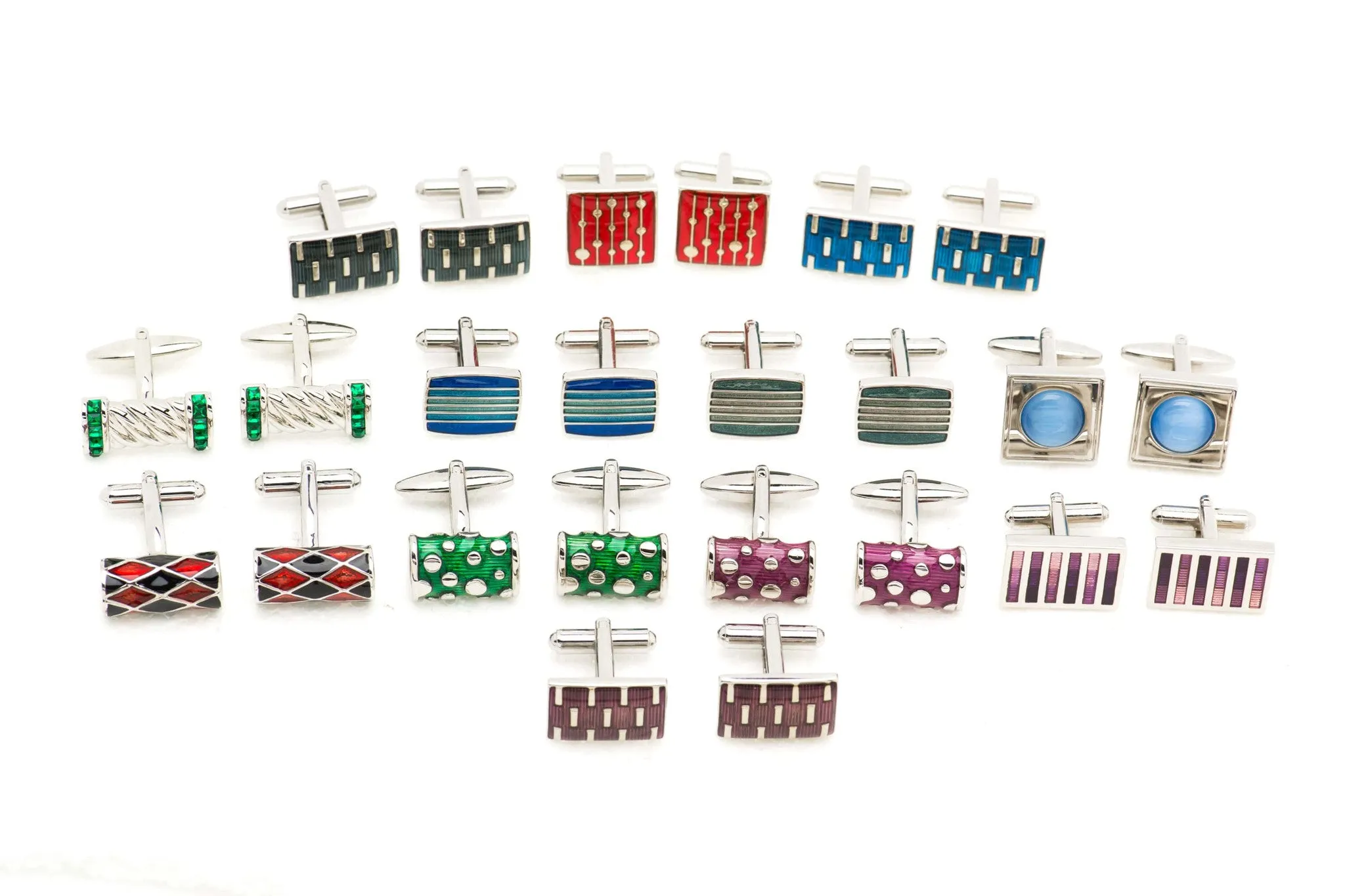 Sugar Hill Blue Rhodium Plated Cufflinks