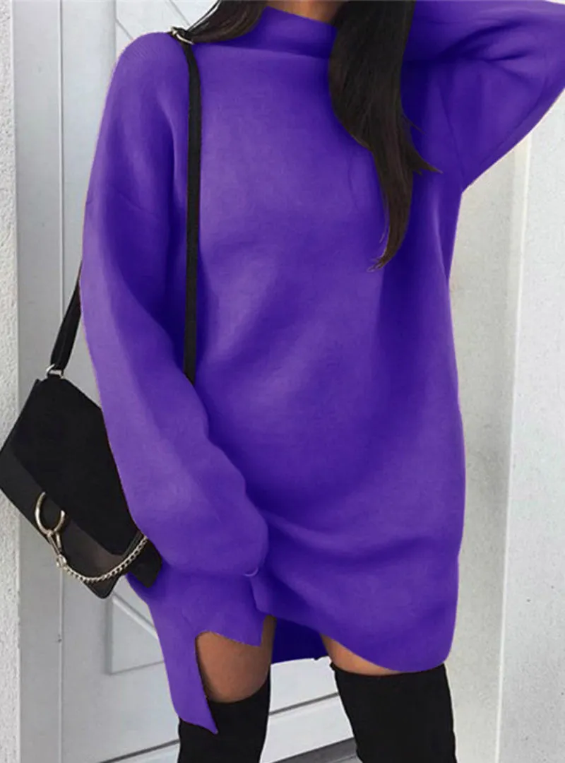 TastyHottie - Long Sleeve Jumper Dress Pullover Loose Dress