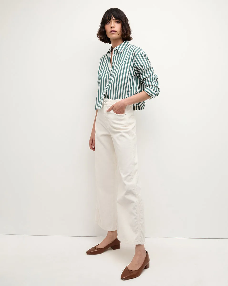 Taylor Corduroy Cropped Wide-Leg Pant