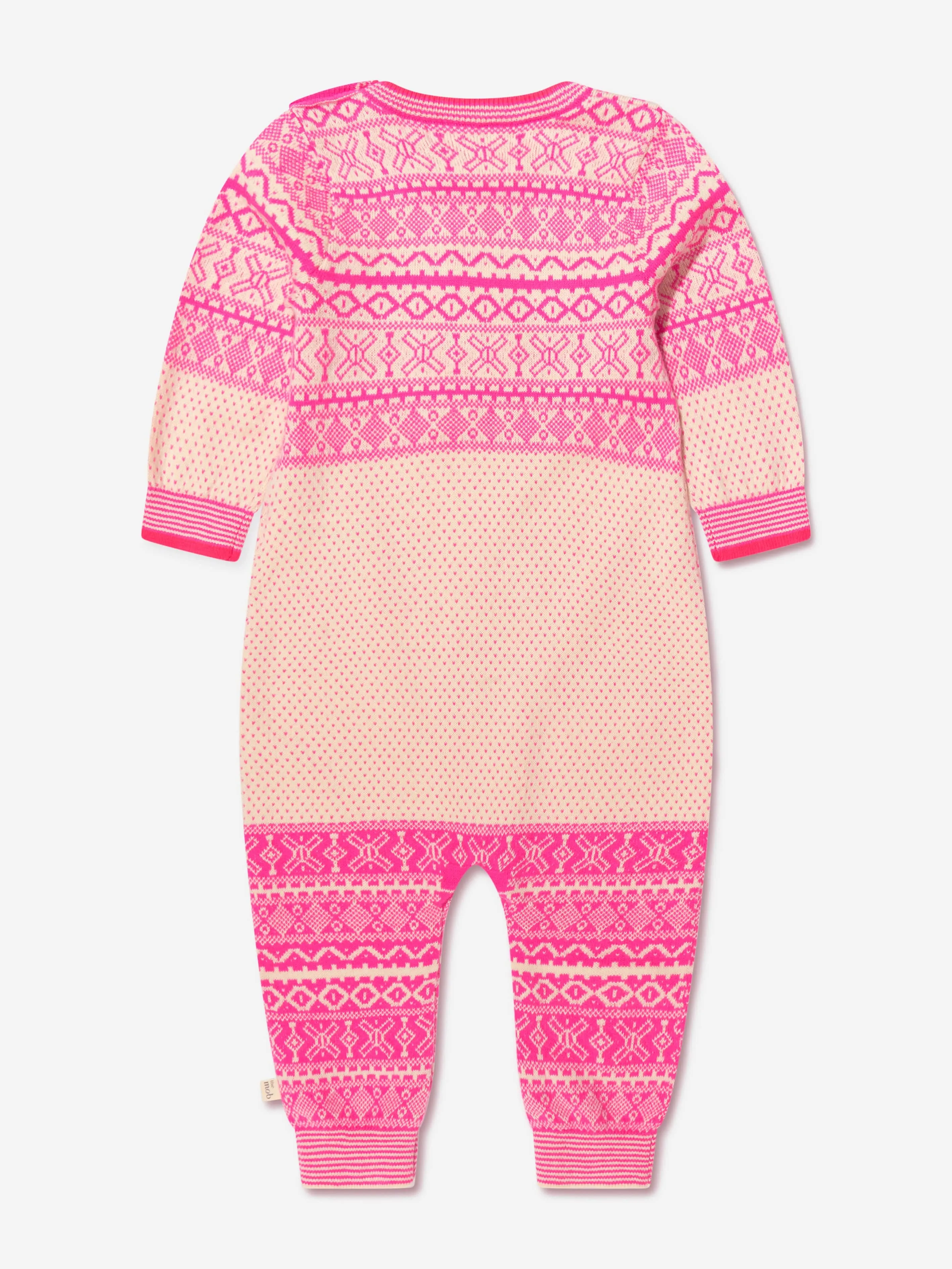 The Bonnie Mob Baby Girls Jacquard Knit Skye Romper