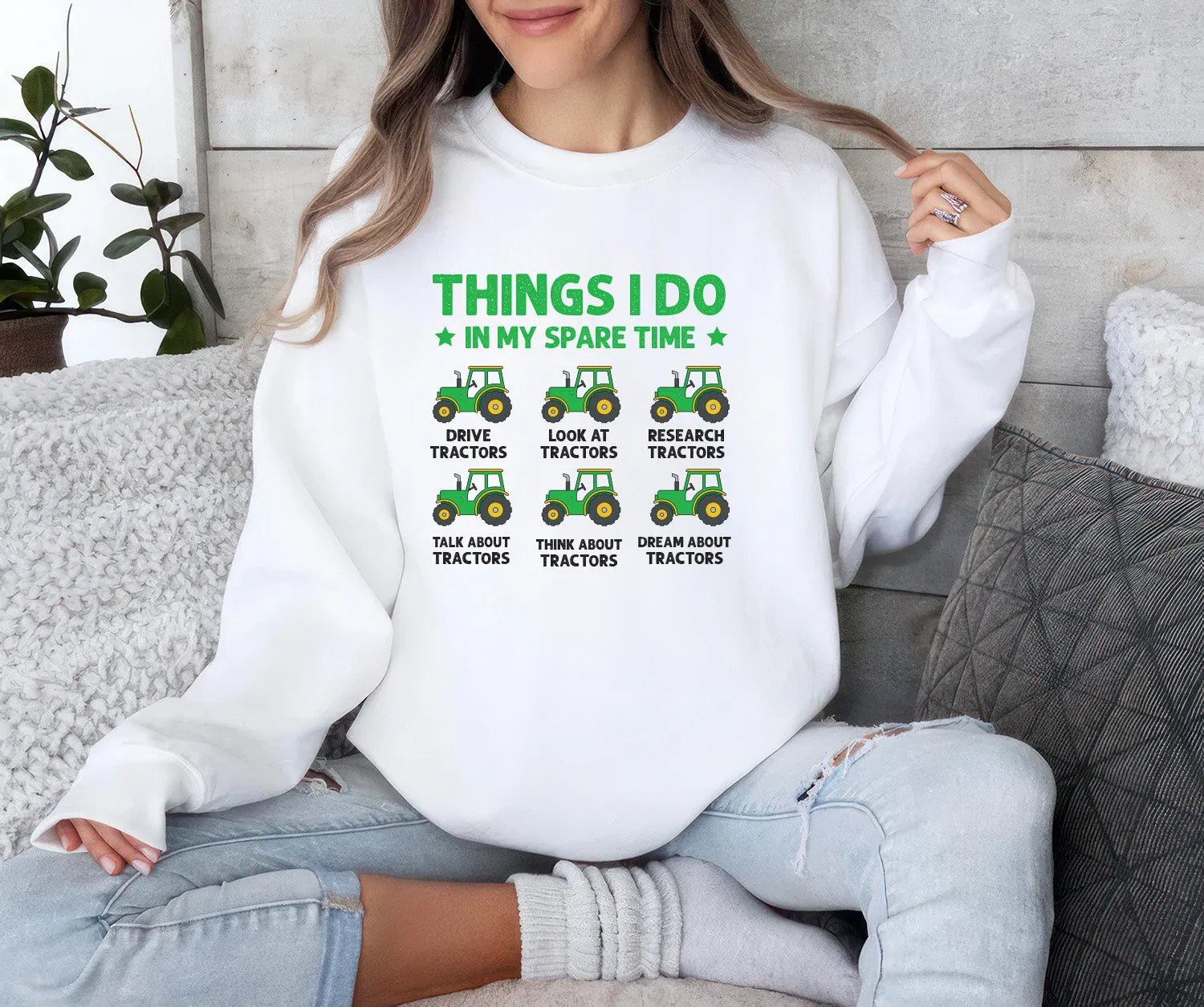 Things I Do In My Spare Time Tractor Sweatshirt, Funny Farm Tractor Sweatshirt