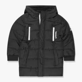 Timberland Kids Boys Long Puffer Jacket in Black - 8Y