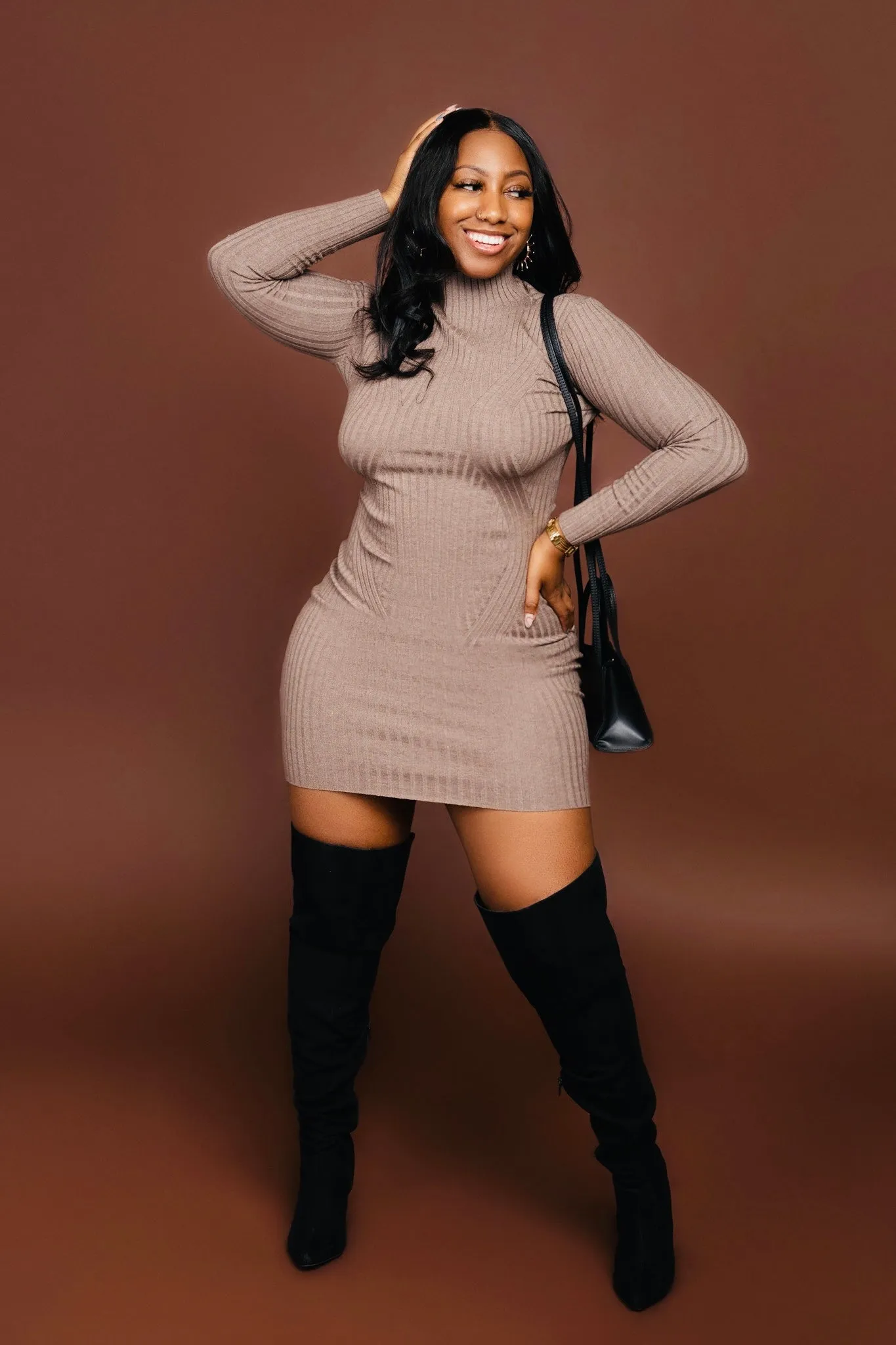 Turtleneck Sweater Dress