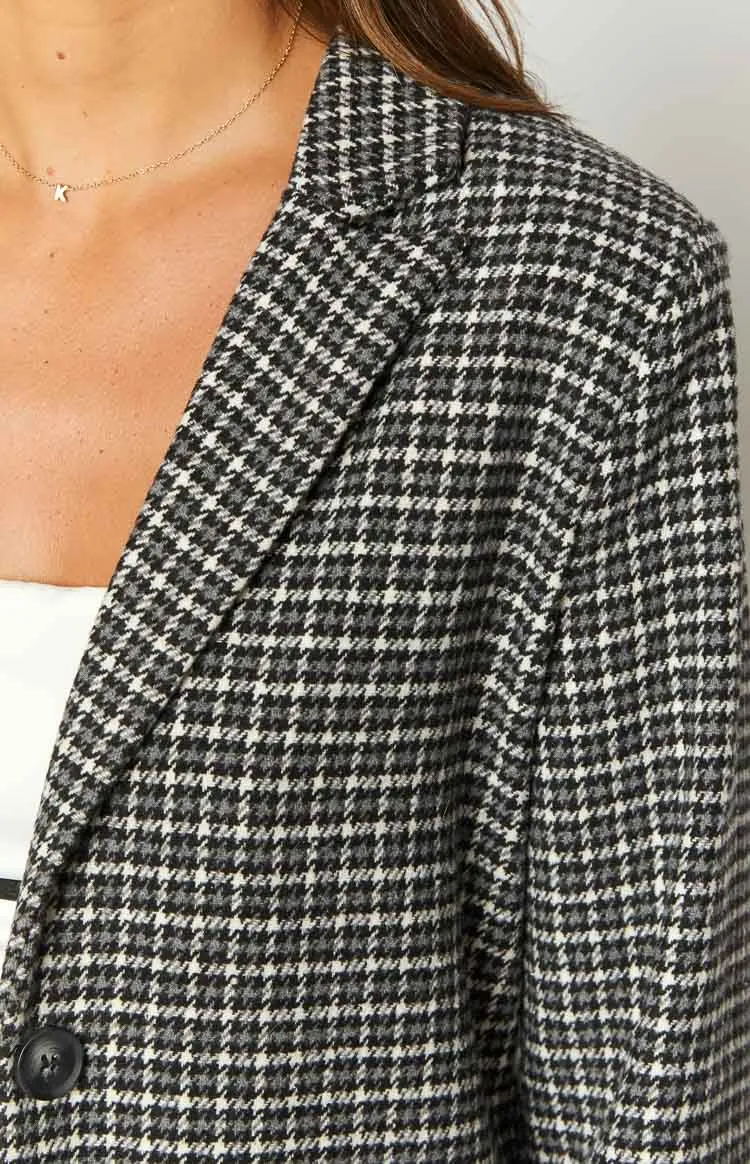 Twilight Grey Plaid Coat