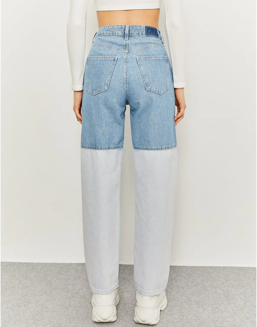 Two Toned Mom Jeans( Defected )