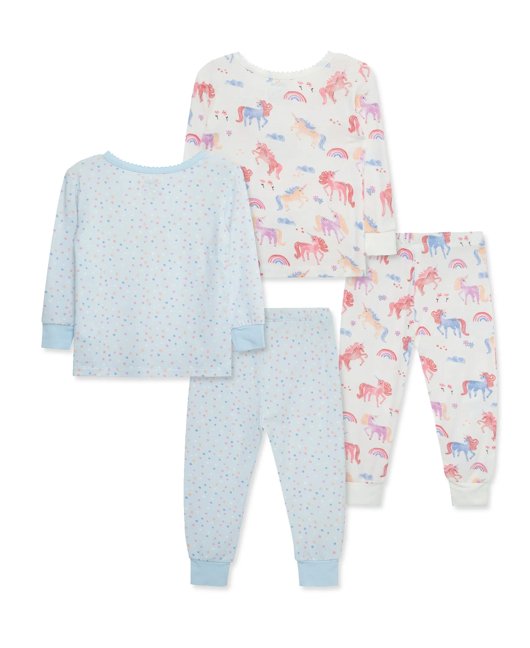 Unicorn 4-Piece Bamboo Pajama Set (12M-24M)