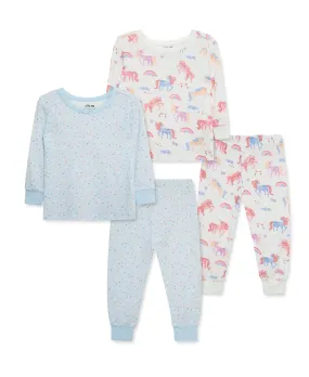 Unicorn 4-Piece Bamboo Pajama Set (12M-24M)