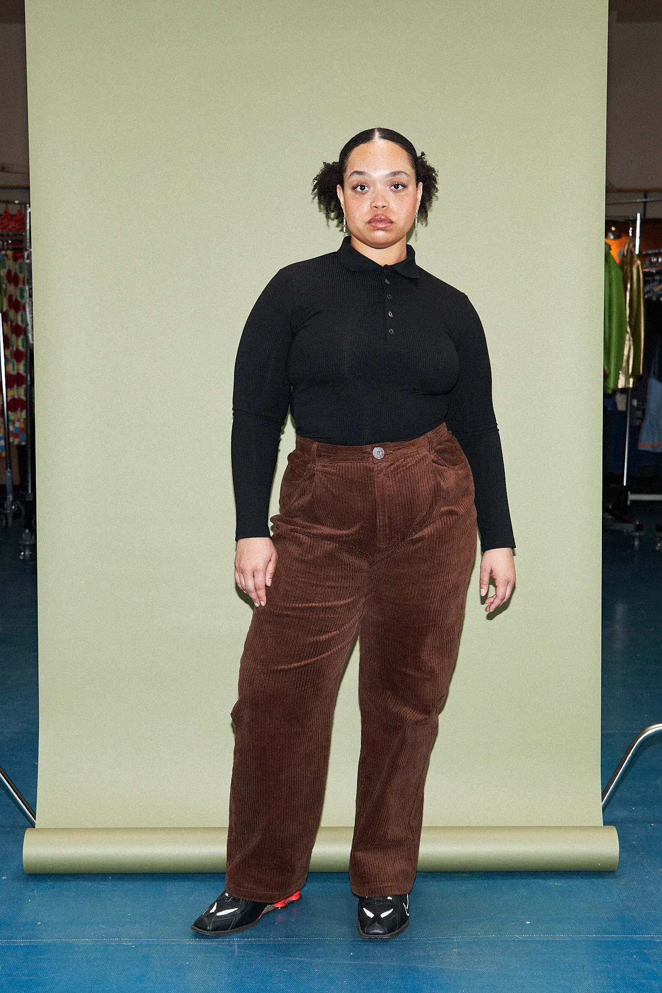 Unisex Brown Corduroy Grampa Trousers