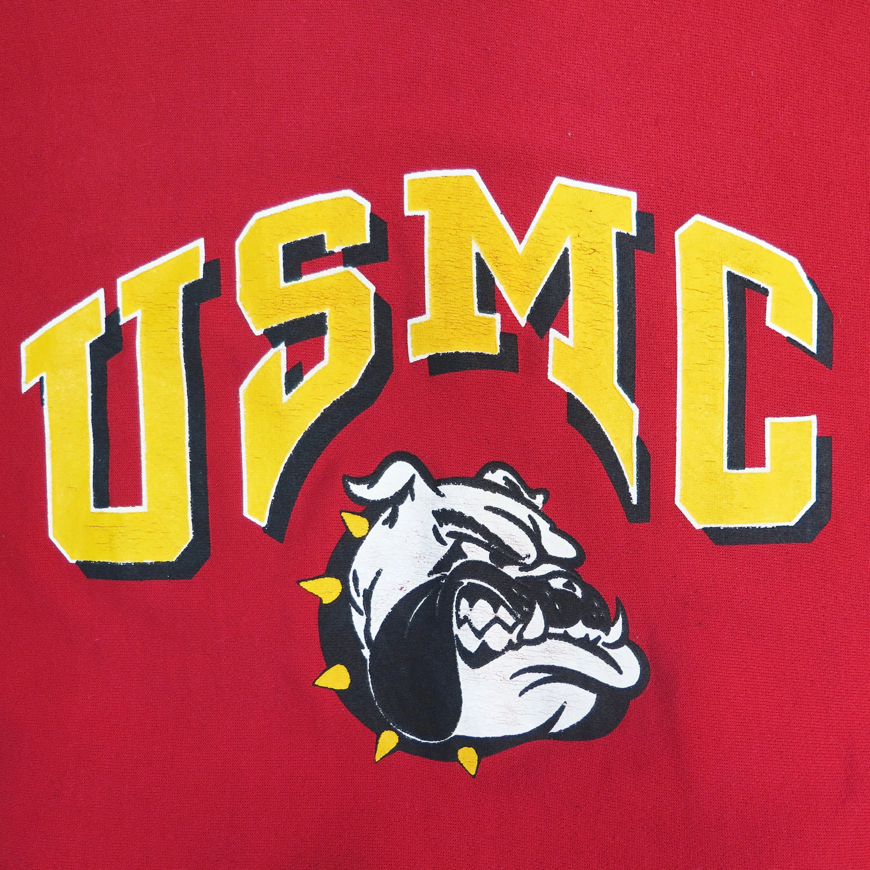 USMC US MARINE CORPS 'BULLDOG' 1980'S SWEATSHIRT SIZE LARGE