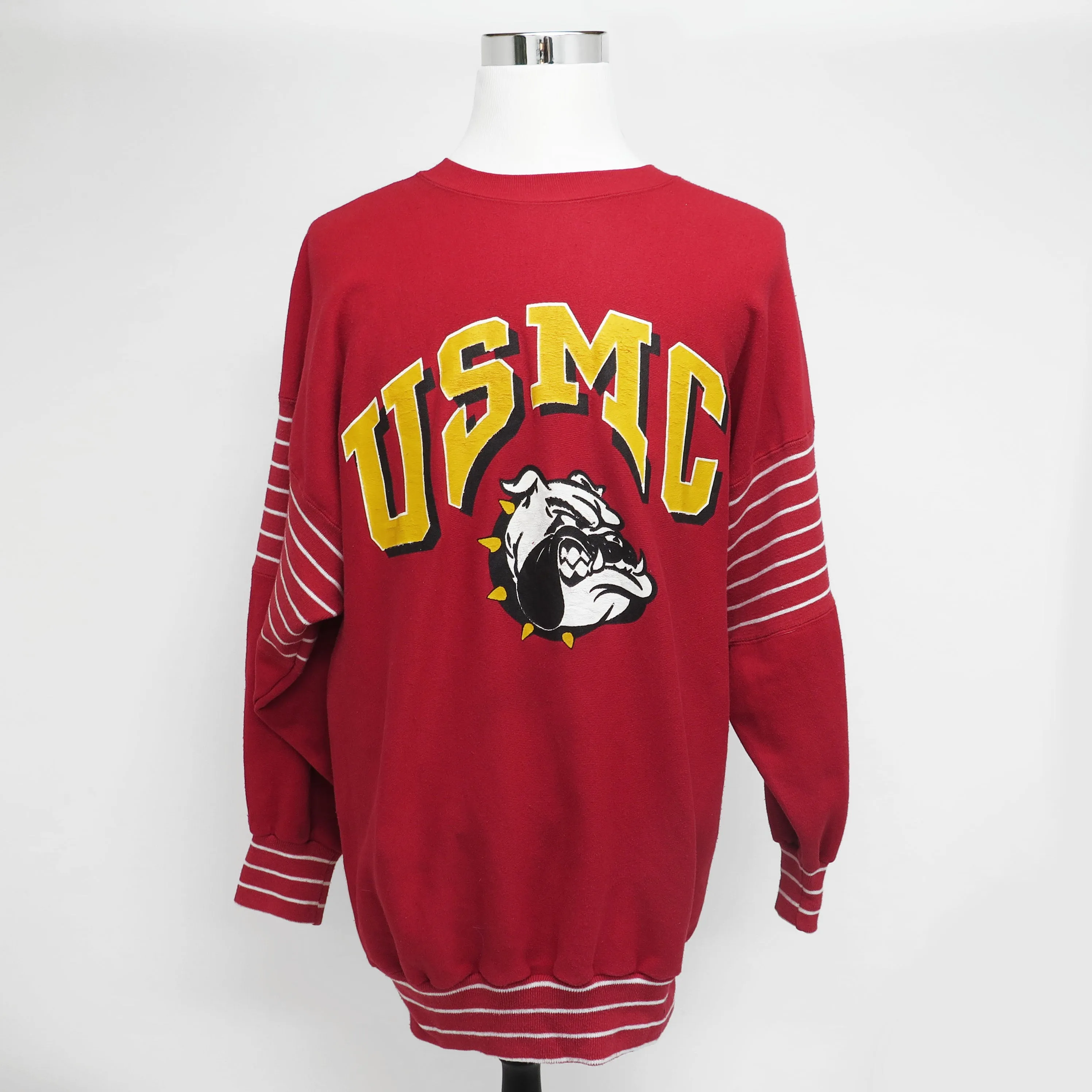 USMC US MARINE CORPS 'BULLDOG' 1980'S SWEATSHIRT SIZE LARGE