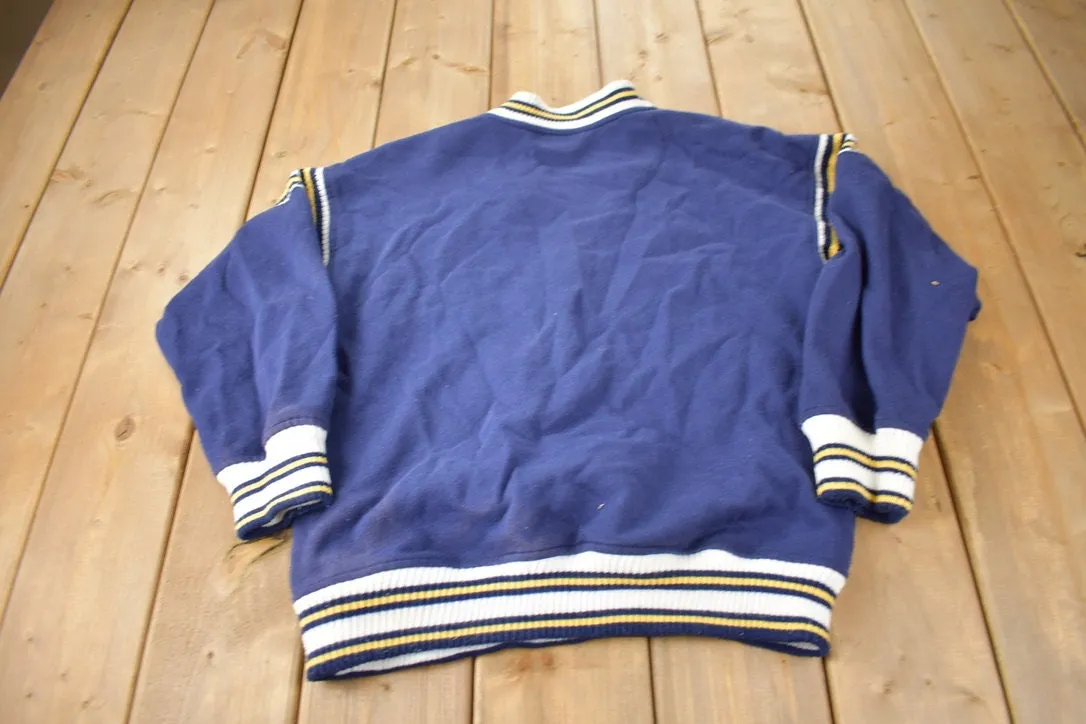 Vintage 1980s Blank V Neck Crewneck Sweatshirt Size Large