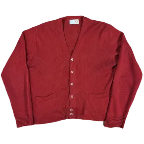 Vintage Montgomery Ward "Red Acrylic" Cardigan Sweater