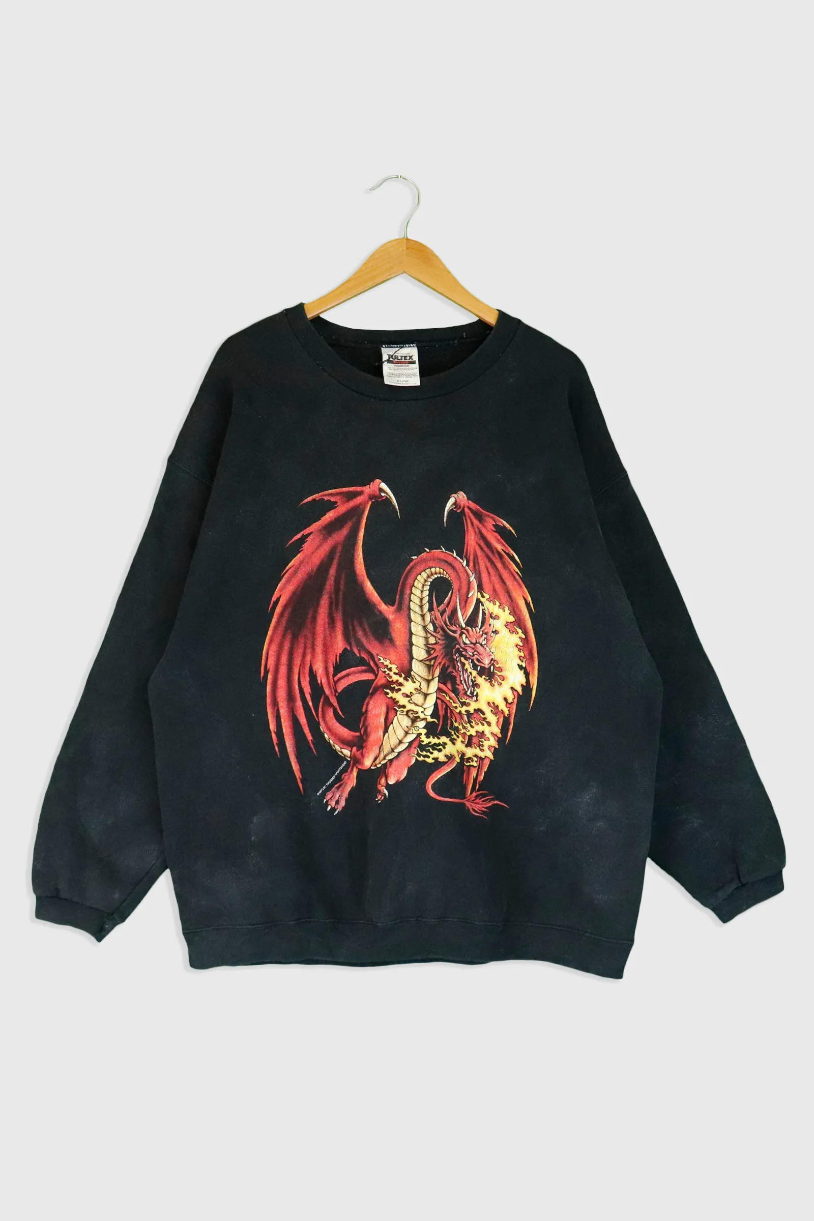 Vintage Red Dragon Sweatshirt Sz XL